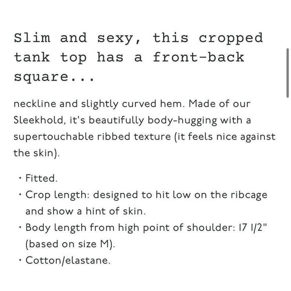 MADEWELL Crop Tank Top Women XS Pure Blue Ribbed NEW Wide Strap NL398 - Picture 3 of 11